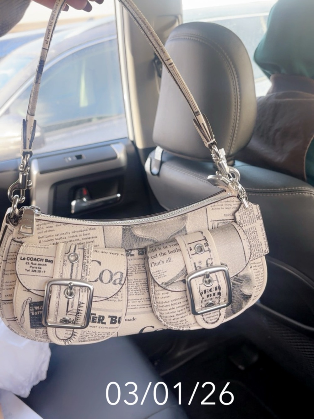 Coach Printed Newspaper Ashton bag
